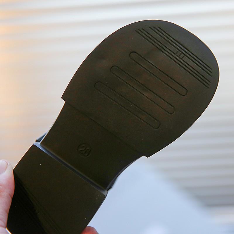 Zapatos de cuero de PU para niños, zapatos planos de charol para niñas, zapatos de princesa Vintage para escuela, color negro y Beige