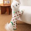 Cute Bear Striped Thin Dog Jumpsuit Pet Coat Four Legs Dog Pajamas Kitten Puppy Sweatshirt Autumn for Small Dogs