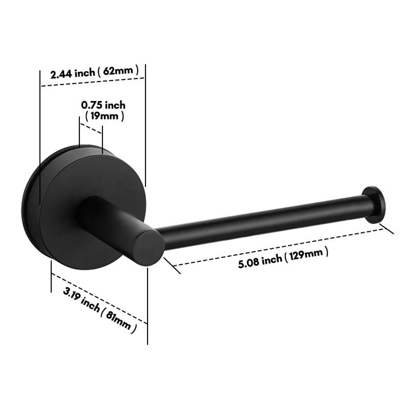 Toilet Roll Paper Holder Organizer Wall Mount Storage Reusable Kitchen Bathroom No Drill Tissue Towel Dispenser Stainless Steel