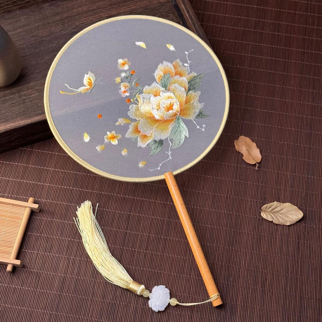 Classical Fan Chinese Hanfu Fan Hand Fan Tassel For Cultural Event Costume Prop Dance Accessory