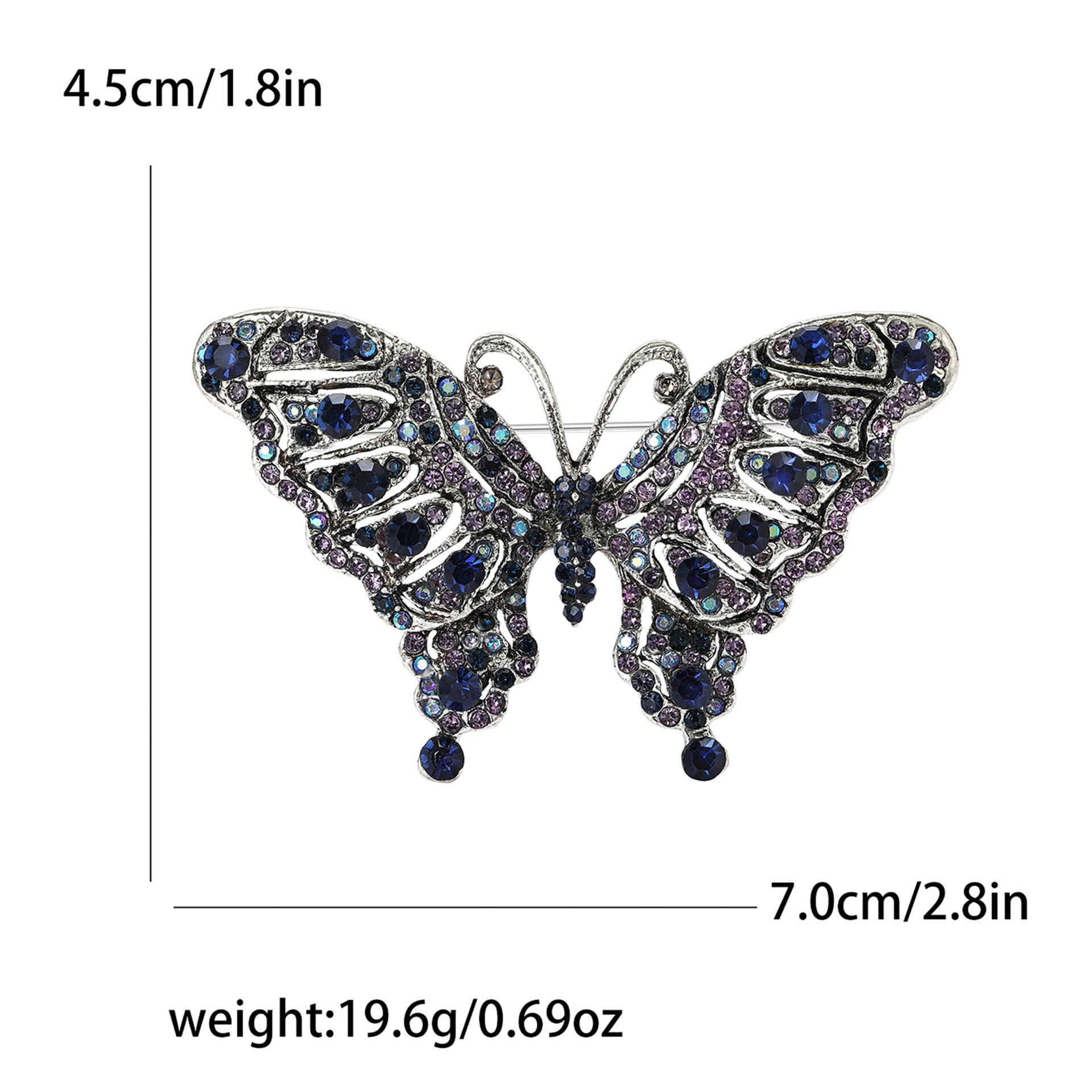 

Ретро сплав горный хрусталь полая бабочка брошь высокого класса темперамент женская одежда корсаж ювелирные изделия булавка