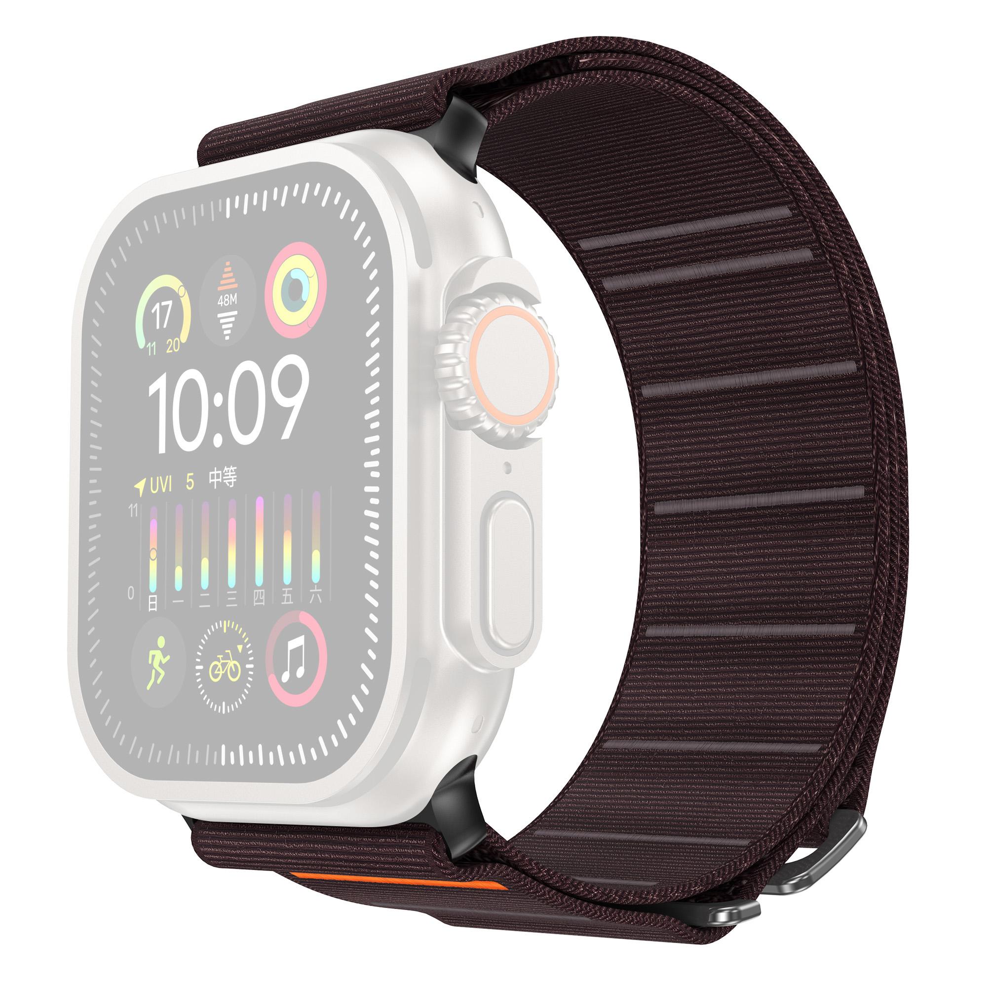 

Watch Band For Apple Watch Series 10 Ultra 9 8 7 SE 6 5 4 3 2 1 46mm 49mm 45mm 44mm 42mm 6-Shaped Buckle Nylon Wrist Strap Purple