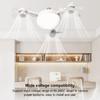 2 In 1 Hanging Fan 3 Gears Drone Fan with LED Light Remote Control Silent Ceiling Drone Fan for Dining Room Bedroom Living Room