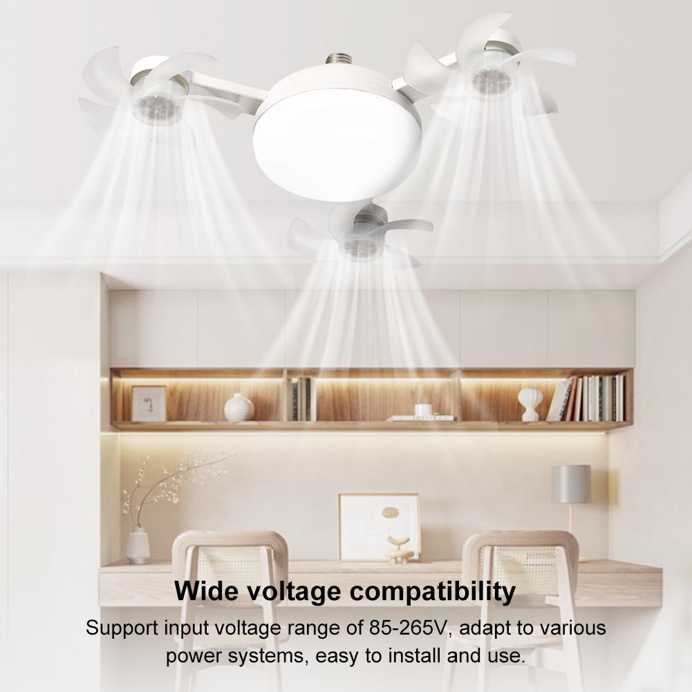 2 In 1 Hanging Fan 3 Gears Drone Fan with LED Light Remote Control Silent Ceiling Drone Fan for Dining Room Bedroom Living Room