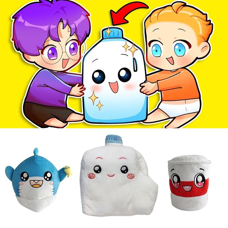 Soft And Cuddly Lankybox Plush Toy Milky Shark Tree Barrel Stuffed Doll