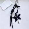 Trendy PU Leather Star Pendant Keychain Stylish Braided Rope Key Holder Handmade Colorful Keyring for Fashion Lovers