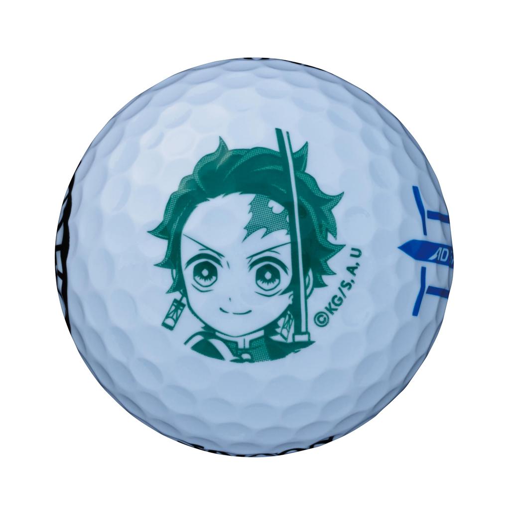 DUNLOP SRIXON AD SPEED3 Golf Demon Kimetsu no Yaiba Charakter 1 Dutzend Weiße Bälle, Slayer Bälle, (12 Bälle),