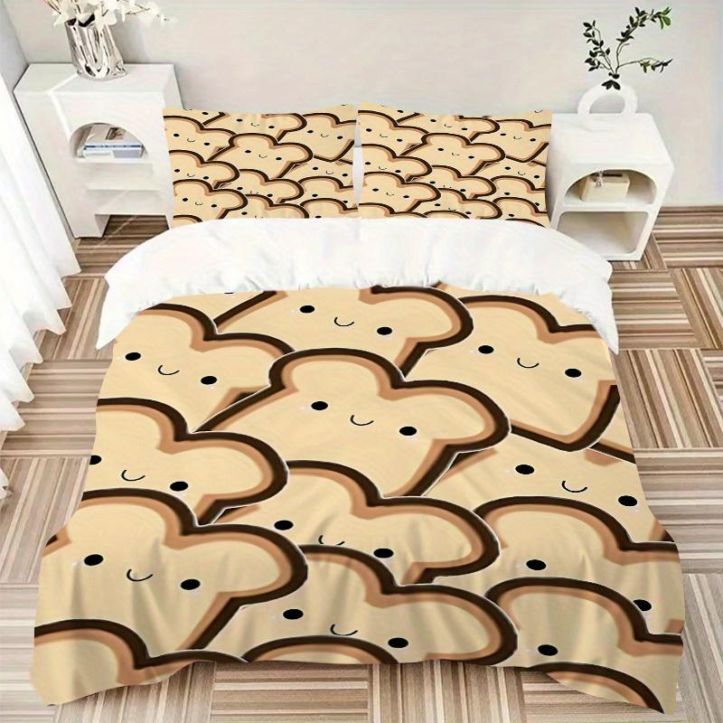 3pcs Cloud Pattern Bedding Set, Breathable and Soft, Suitable for Bedroom Decor (1*Duvet Cover + 1/2*Pillowcases, No Core) yy250821143