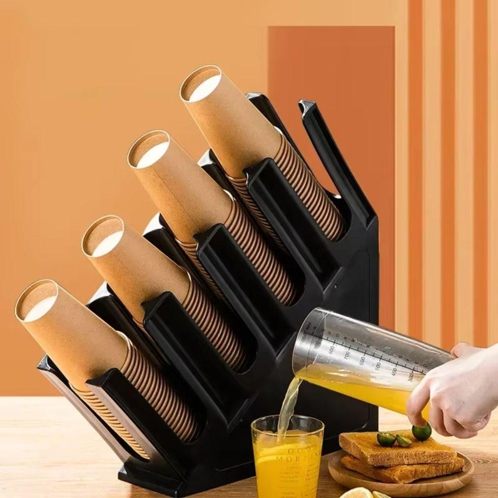 Plastic Storage Rack Coffee Shop Cup Holder 4 Layers Disposable Cup Holder  Coffee Shop