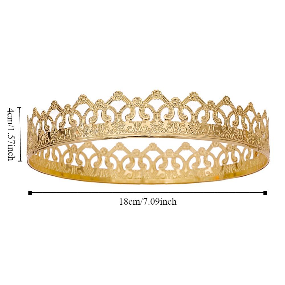 Bar Mitzvah King Crown Hair Hoop Round Tiaras Elegant Prince Crowns  Hair Jewelry