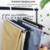 Multi-layer Trouser Rack Storage Holder Anti-Slip Foldable Design Versatile Stainless Steel Anti-Slip Clothes Hanger Scarf Holder