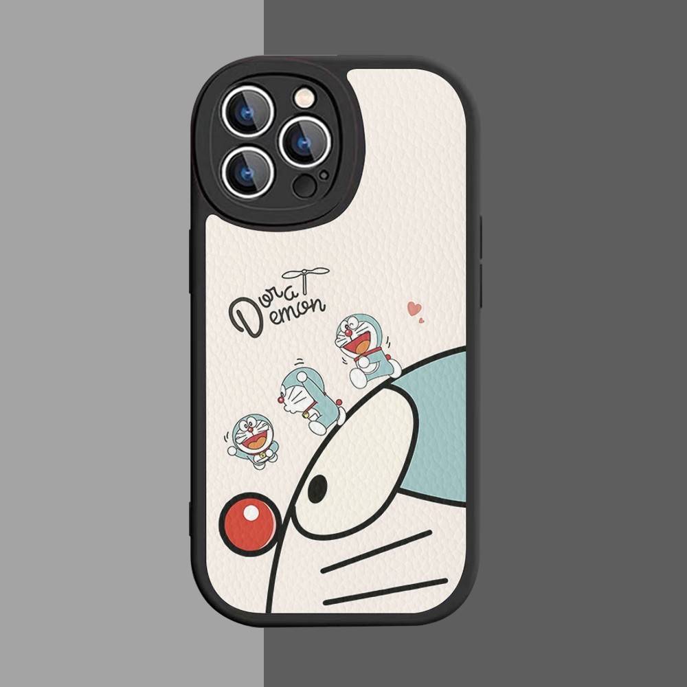 

Cute Cartoon-u-Doraemons-t Phone Case For IPhone 16 15 14 13 12 11 Pro Max Plus Leather Shockproof Cover iphone XR