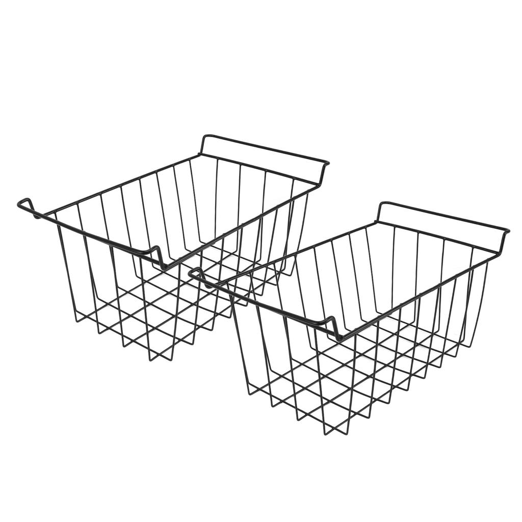 Basket Steel Wire PE Coating Space Saving Multifunctional     Bin for Refrigerator Food Storage