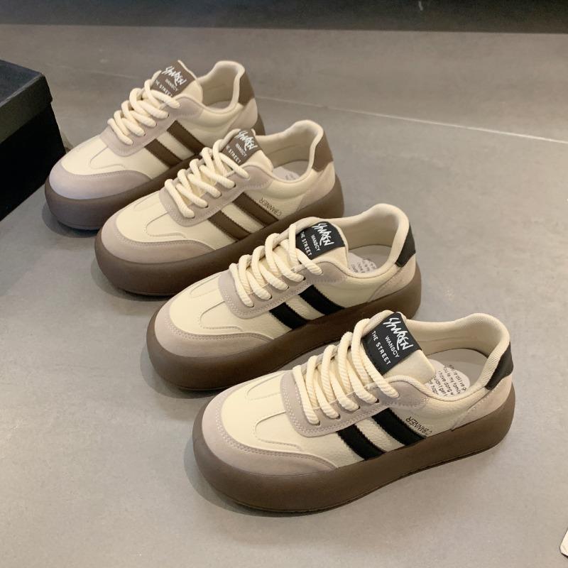Design Sense Women 2 Spring New Shoes Platform Sole White Shoes Casual Sports Board Shoes Tide