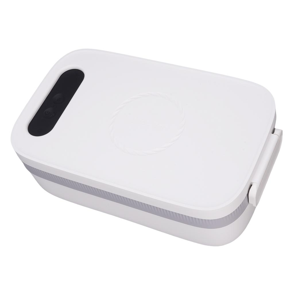 Podgrzewany lunchbox ze stali nierdzewnej 304, zasilany bateryjnie, bezprzewodowy elektryczny lunchbox, przenośny podgrzewacz do jedzenia do samochodu, pracy, na piknik, do użytku na zewnątrz