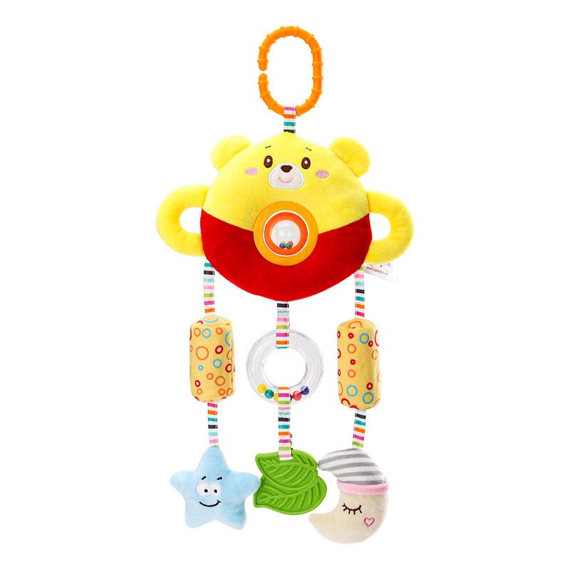 

Happy Monkey Plush Baby Mobile: Hanging Rattle & Spinning Beads Toy for Ages 0-3 Years 40cm