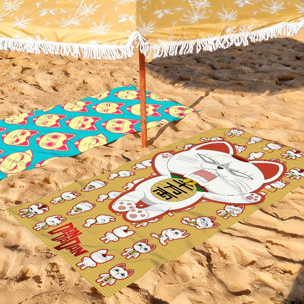Anime Turbo Granny Cat Towel Quick Drying Beach Towels Are Suitable For Swimming Pools Camping Yoga And The Gym