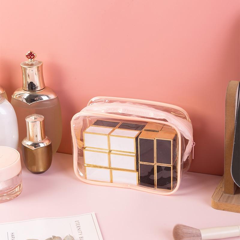 1 PC PVC Wash Bag Travel Portable Transparent Waterproof Makeup Storage Cosmetic Organizer Large Capacity Makeup Bag
