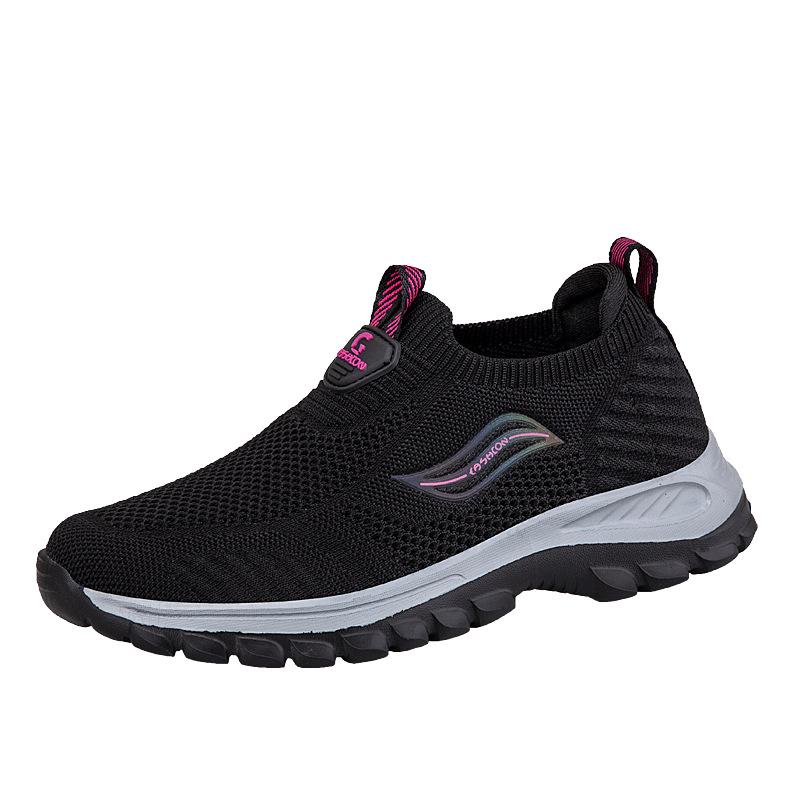Zhang Kaili Men's Summer Slip-On Mesh Breathable Non-Slip Lightweight Comfortable Elderly Sports Dad Shoes