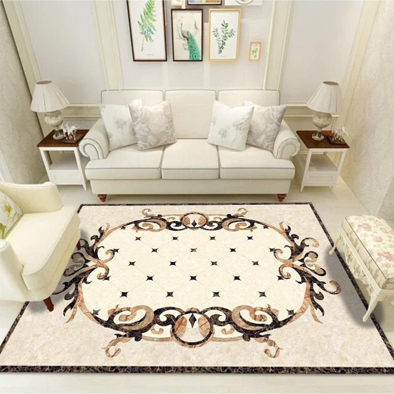 Luxury Marble Style Rugs for Living Room Home Bedroom Decor Large Size Carpet Coffee Table Non-slip Carpet