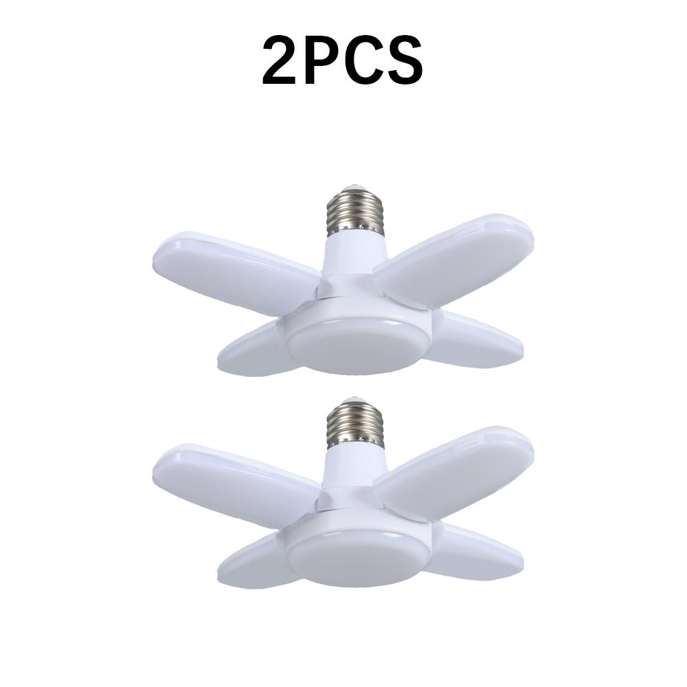 LED Garage Lights Industrial Lighting 28W Folding Four-Leaf Lamp LED Basement Lights Deformable for Garage Warehouse Workshop