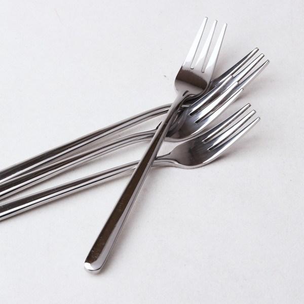 Bloom At Home Simple Glossy Tea Fork, 8 Pieces, Korean Popular Tableware