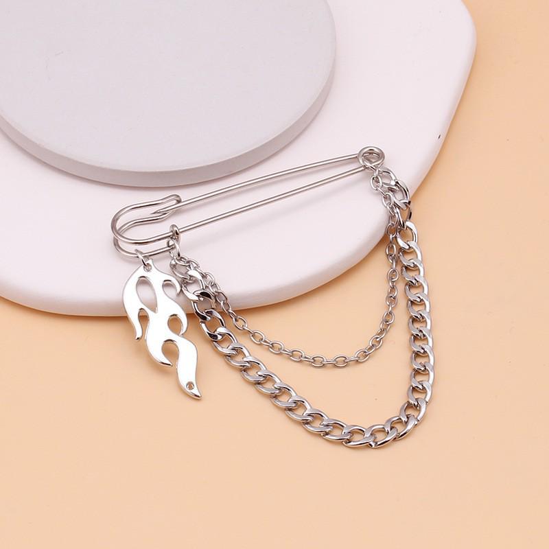 Unisex Skull & Spider Web Bear Pearl Star Brooch - Creative Hip Hop Fashion Pin