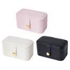 Small Travel Jewellery Box Organiser for Rings Earrings Necklaces - PU Leather Velvet Jewelry Cases Gift Box for Women