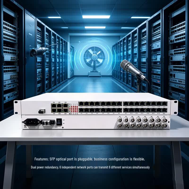 Integrated Multi-service Fiber Optic Transceiver