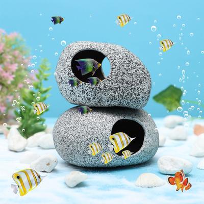 Garnele Cichlide Natürliche Zucht Versteckhöhle Steine Aquarium Höhlendekorationen Kaverne Aquarium Betta Versteck Zubehör