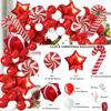 Christmas Balloon Set, Christmas Scene Decoration Aluminum Film Latex Balloon Combination Christmas Party Balloon