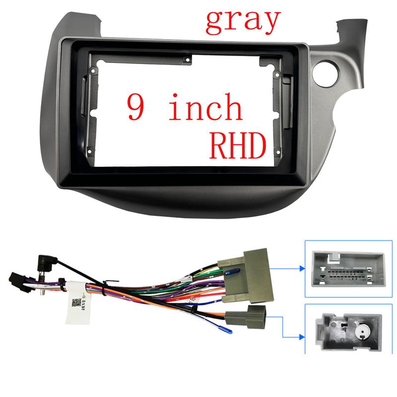 2 DIN 9 Inch Car Frame Fascia Adapter For Honda Fit Jazz 2008-2013 Android Radio Dash Fitting Panel Kit