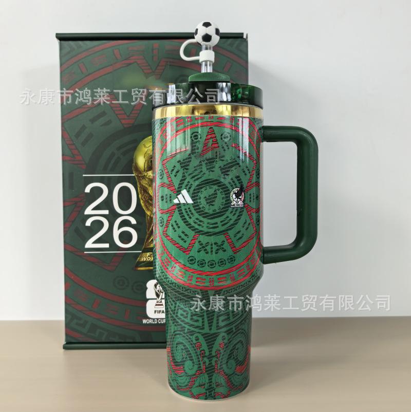 40oz Stainless Steel Tumbler with Handle, Double Wall Vacuum Insulated Mug, Portable Car Cup, Large Capacity Travel