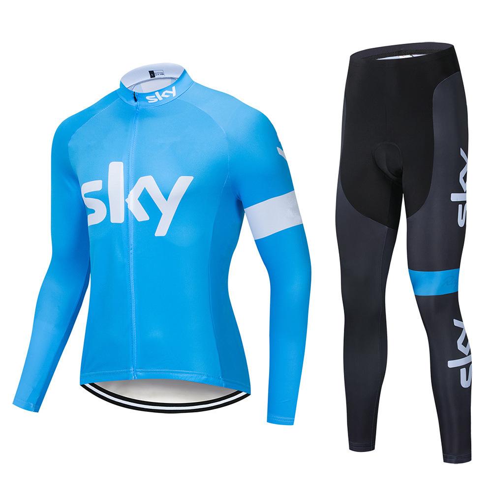 Cycling Suit Breathable Long-sleeved Strap Suit Mountain Road Racing Suit Men's and Women's Cycling Suit 2026 Autumn Velvet Thin Cycling Suit Suit
