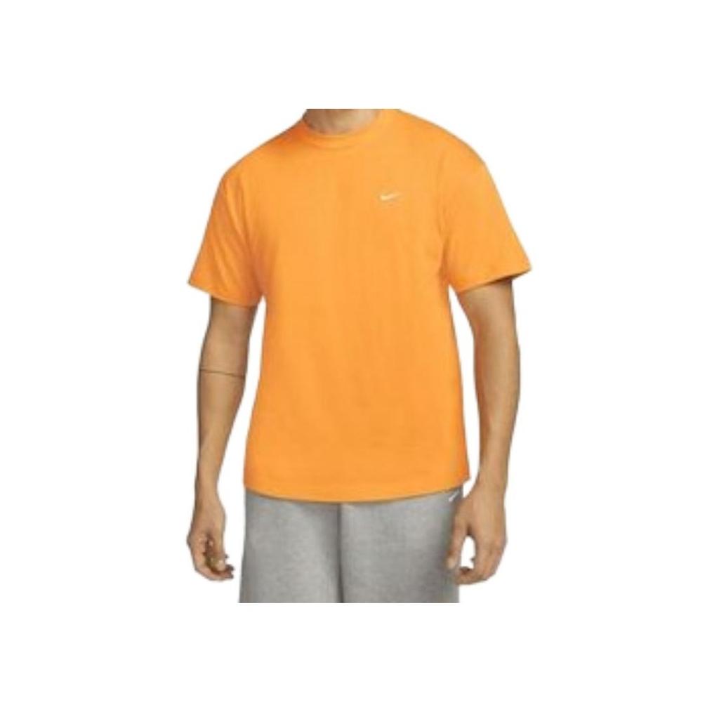 Nike SS23 Solid Color Crew Neck Fitted Short Sleeve T-Shirt Men Tops Orange DA0321-886