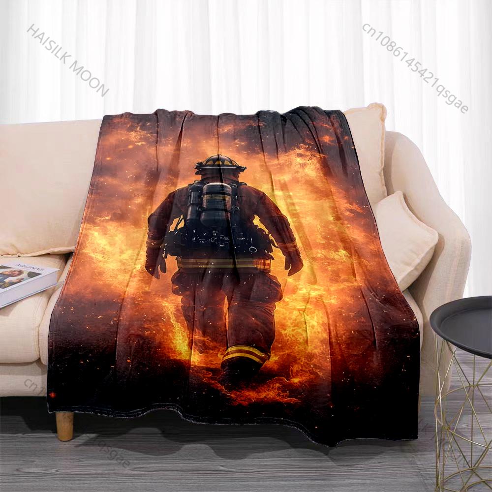 1PC Howling Wolf Under Full Moon Print Adult Children Warm Blankets Home Travel Car Soft Comfortable Suitable for All Seasons