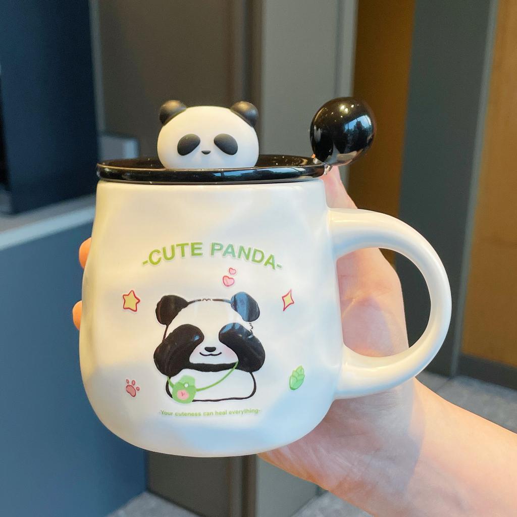 3D Panda Mug Cup for Tea Cups of Coffee Original Breakfast Cups Beer Mugs Personalized Gift Drinkware Christmas Ceramic Funny