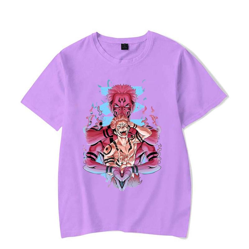 New Anime Ryomen Sukuna Print T-shirt Women's Men's Fashion Casual Summer Unisex Anime Short Sleeve Shirts Tee
