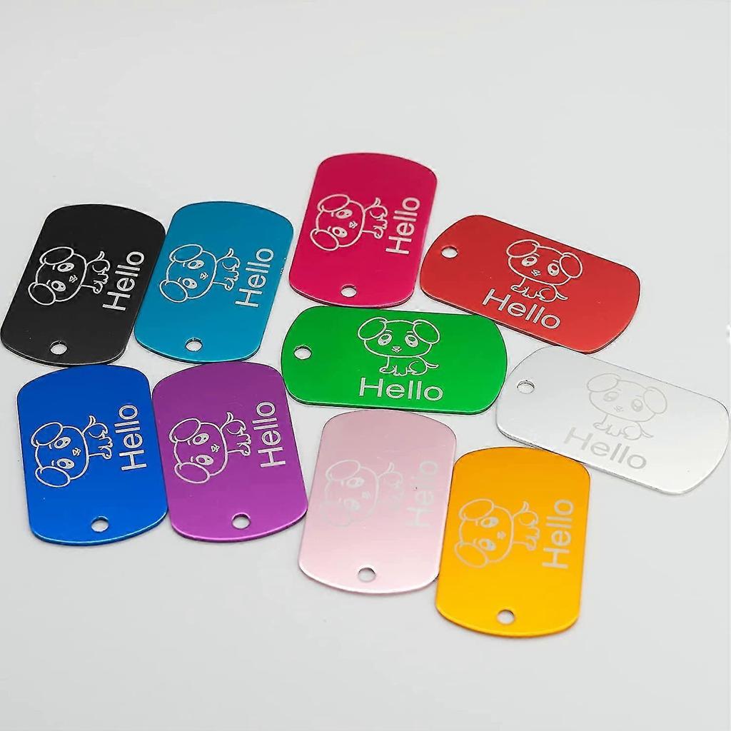 Aluminum Blank Tags Stamping Blanks Dog Metal Tags Engraving Blanks With Necklace Chain Y