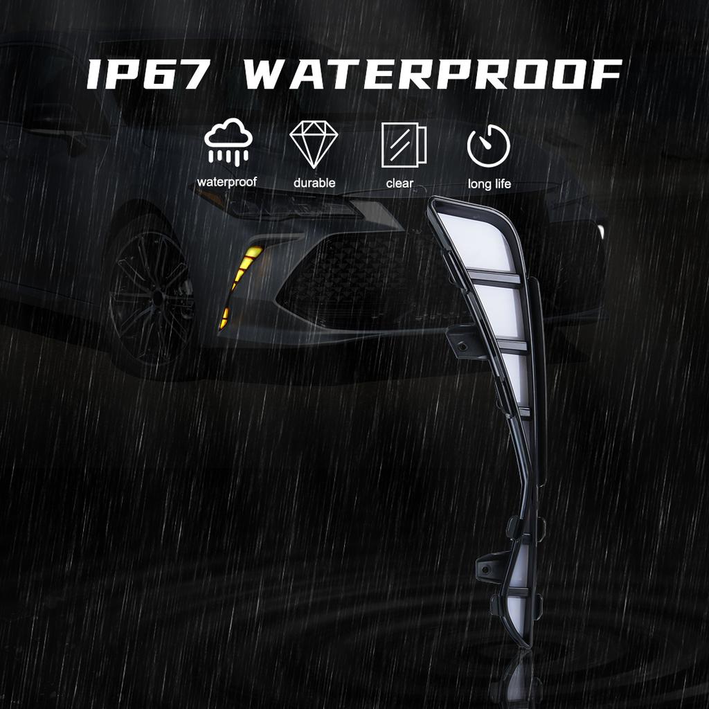 Led DRL For Toyota Avalon 2018 2019 2020 Daytime Running Light Dynamic Turn Signal Fog Lamp White Yellow Car Accessories 12V