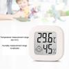 Lcd Electronic Digital Temperature Humidity Meter Thermometer Indoor Clock