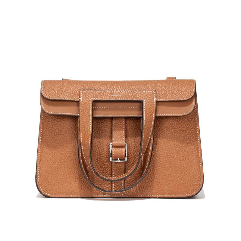 TC first-layer cowhide halzan25 Hazan bag, high-end commuter briefcase, shoulder portable messenger handmade women s bag
