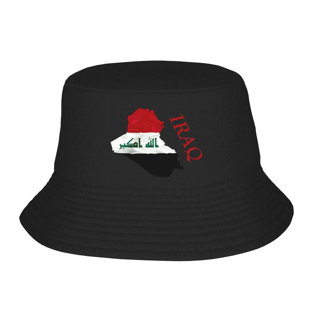 Iraq Flag Bucket Hats for Unisex Summer Vocation Sun Hats for Vacation Caps