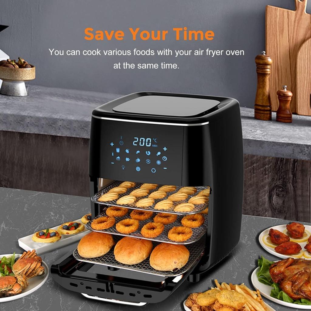 Air Fryer Rack for Oven, 3 PCS Air Fryer Oven Accessories Dehydrator Rack Replacement Tray Cooling Racks for Chefman 6.3 Qt Air Fryer, Power XL