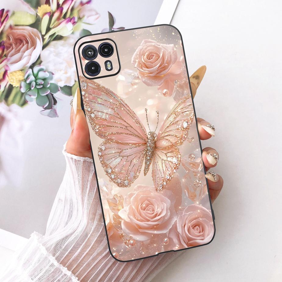 For Motorola Moto G50 5G Case XT2149-1 Luxury Bow Flowers Painted Cover Soft TPU Phone Case For Moto G50 MotoG50 5G Fundas Coque