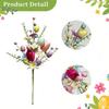 Easter Egg Stem Spring Floral Berry Picks Artificial Twig Branches with Pastel Eggs Berries