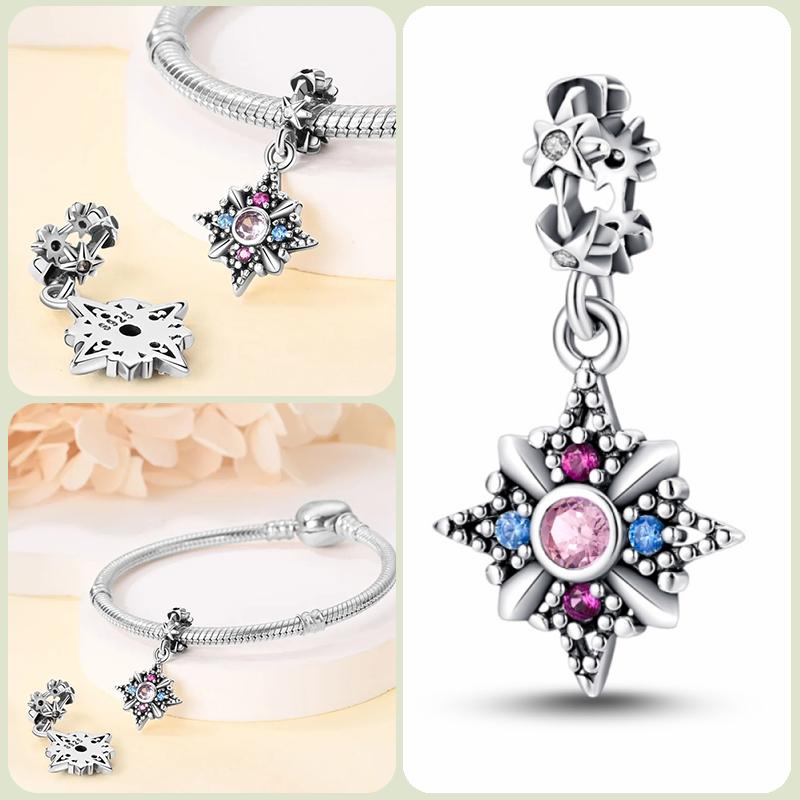 Modne koraliki zawieszki S925 ze srebra próby 925 w stylu klasycznym i romantycznym z motywem żółwia lotosu, odpowiednie do oryginalnej bransoletki DIY na prezent