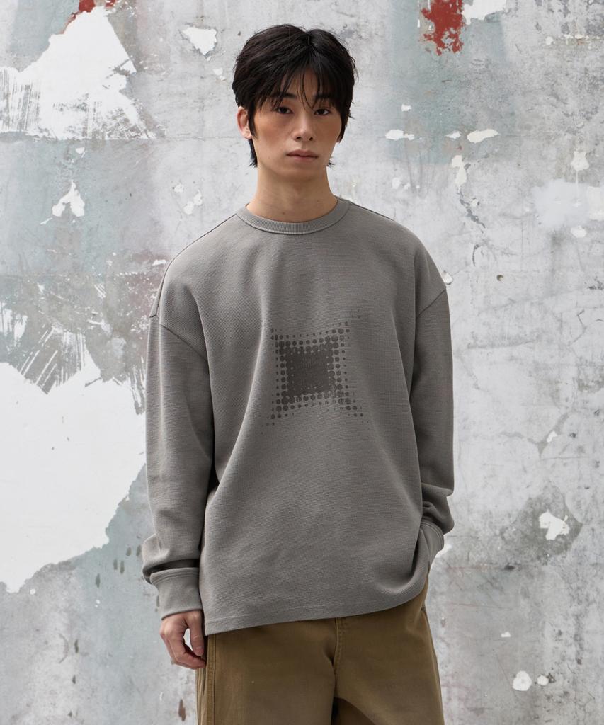 AGOD X Dot Pigment Long Sleeve [Gray]