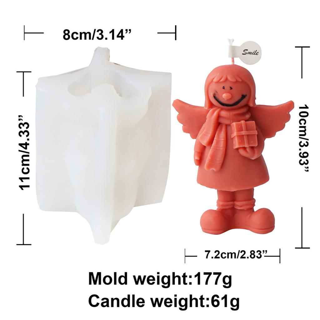 3D Forma svíčky ve tvaru dívky Forma na aromaterapeutické mýdlo Pryskyřičná epoxidová forma Sádrová ozdoba k narozeninám a na svátky