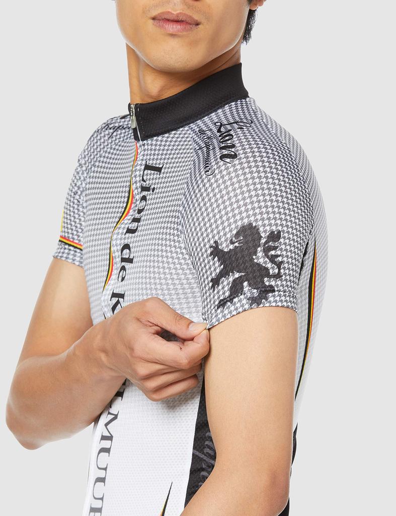 Lion de KAPELMUUR Cycling Legerfit Short Sleeve Houndstooth lihs003 Houndstooth XS Jersey, Lion, (Men's/Women's), lihs003, Lion,